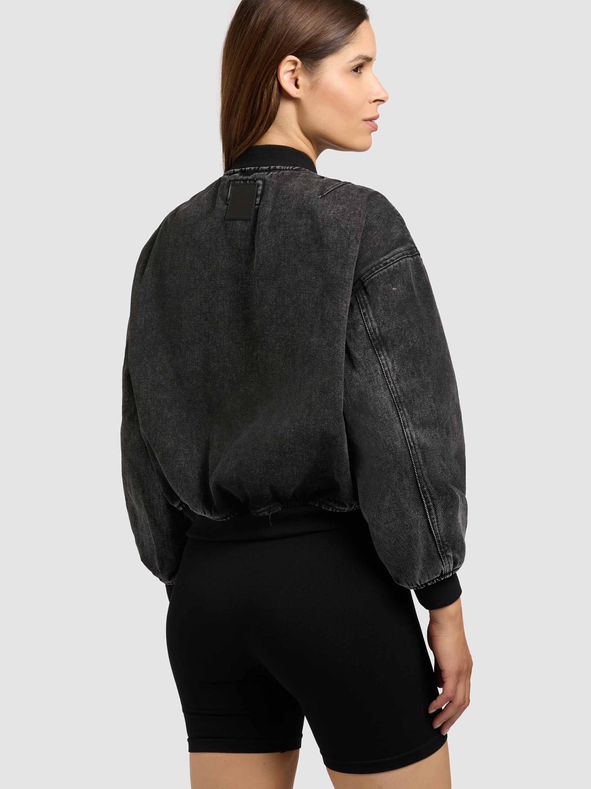 khujo-clara-black-damen-jeansjacke-blouson-bomberjacke image 8