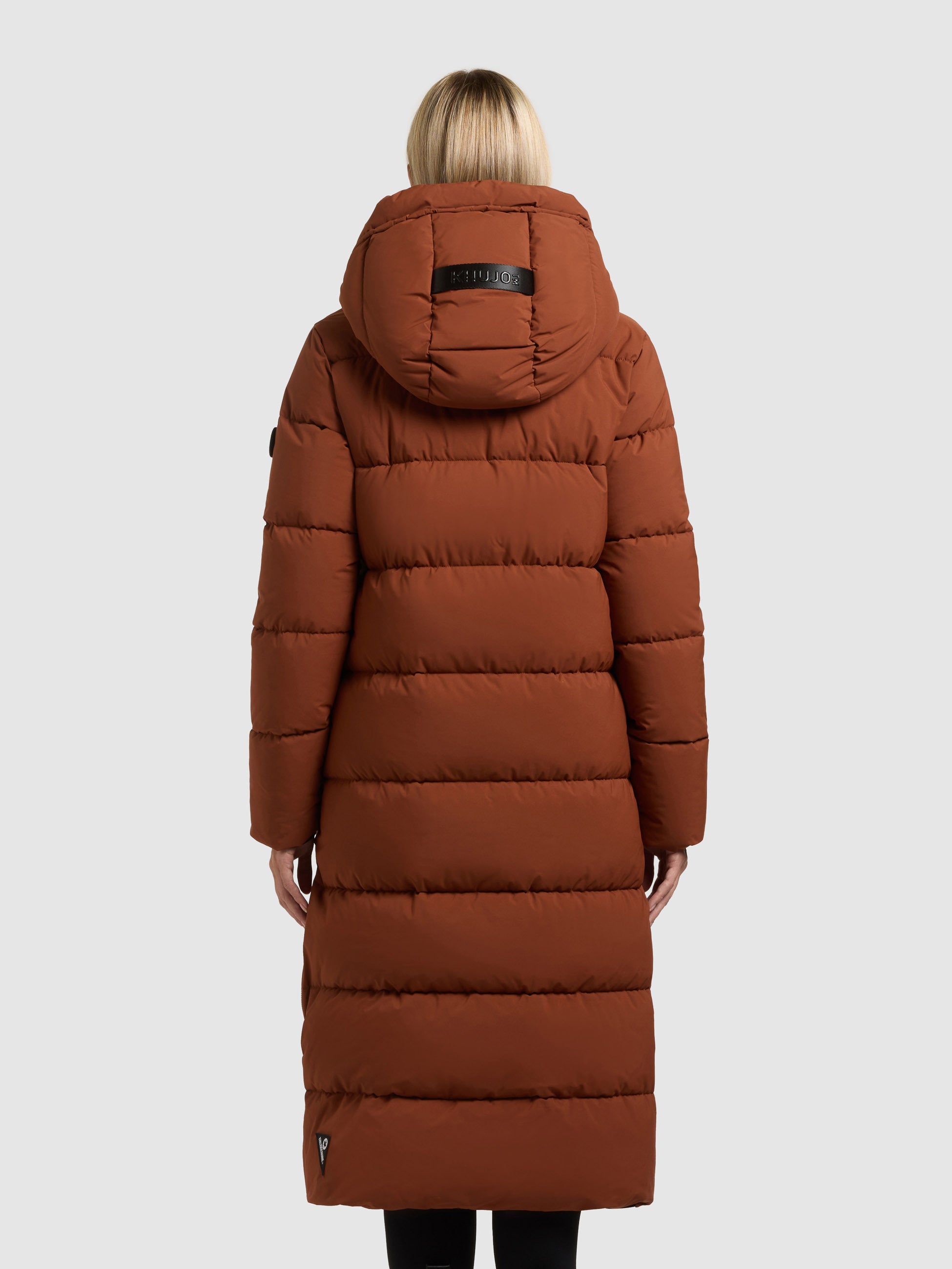 khujo-mantel-dote2-russet-brown-wadenlanger-damen-steppmantel-regular-fit image 3