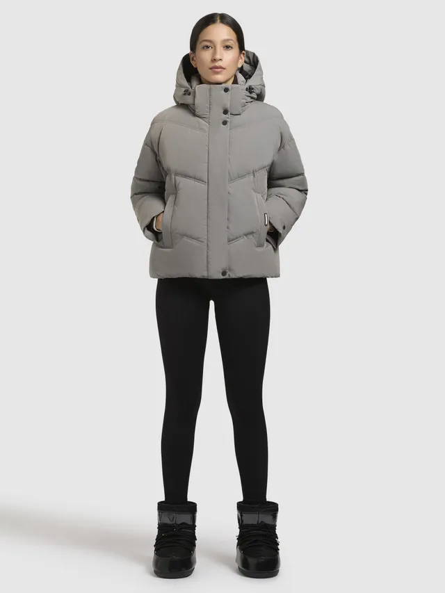 khujo-jacke-sarella-damen-winterjacke-grau-loose-fit image 1