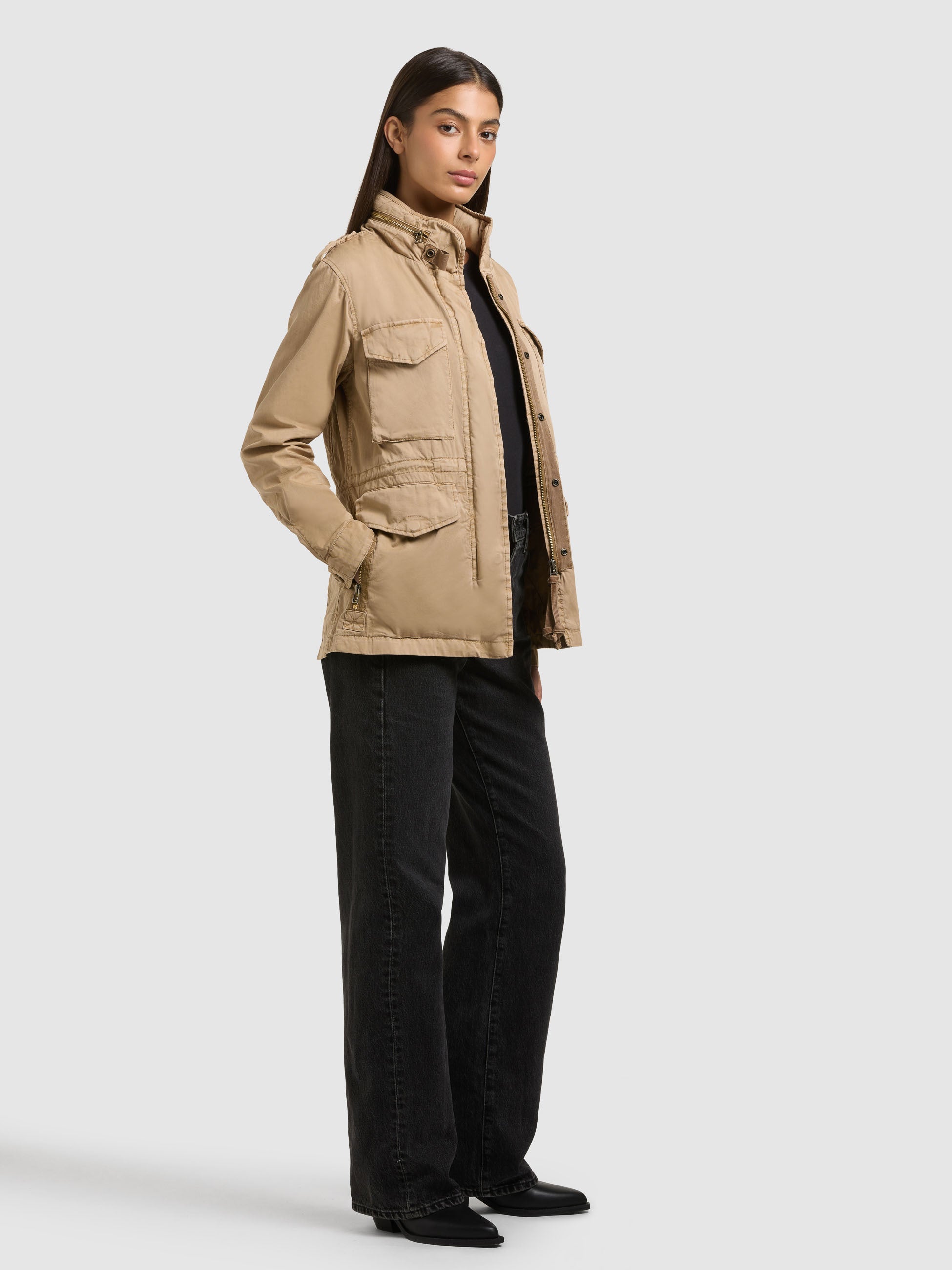 khujo-fieldjacke-nori-dark-beige-damen-cargojacke-aus-baumwoll-twill image 2