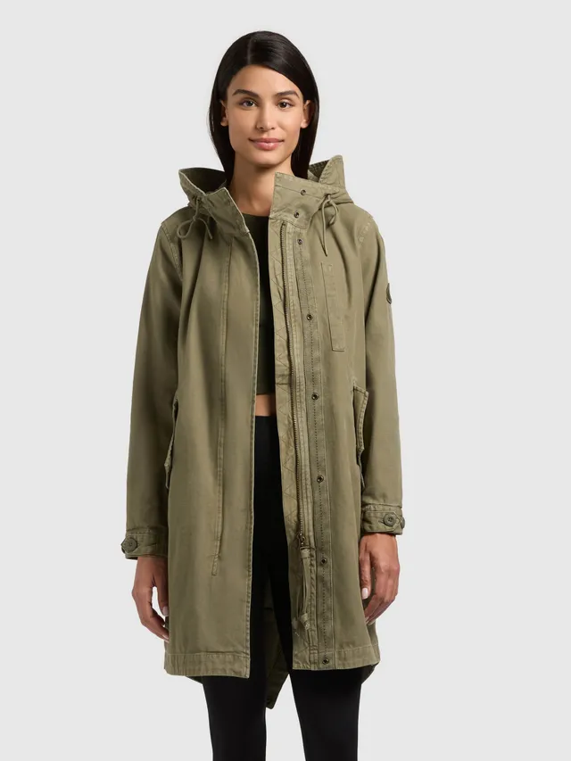 khujo-mantel-freya-olive-parka-im-regular-fit-mit-vintage-look image 1