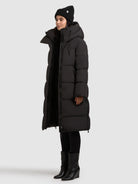 khujo-coat-guda-damen-steppmantel-black-loose-fit image 2