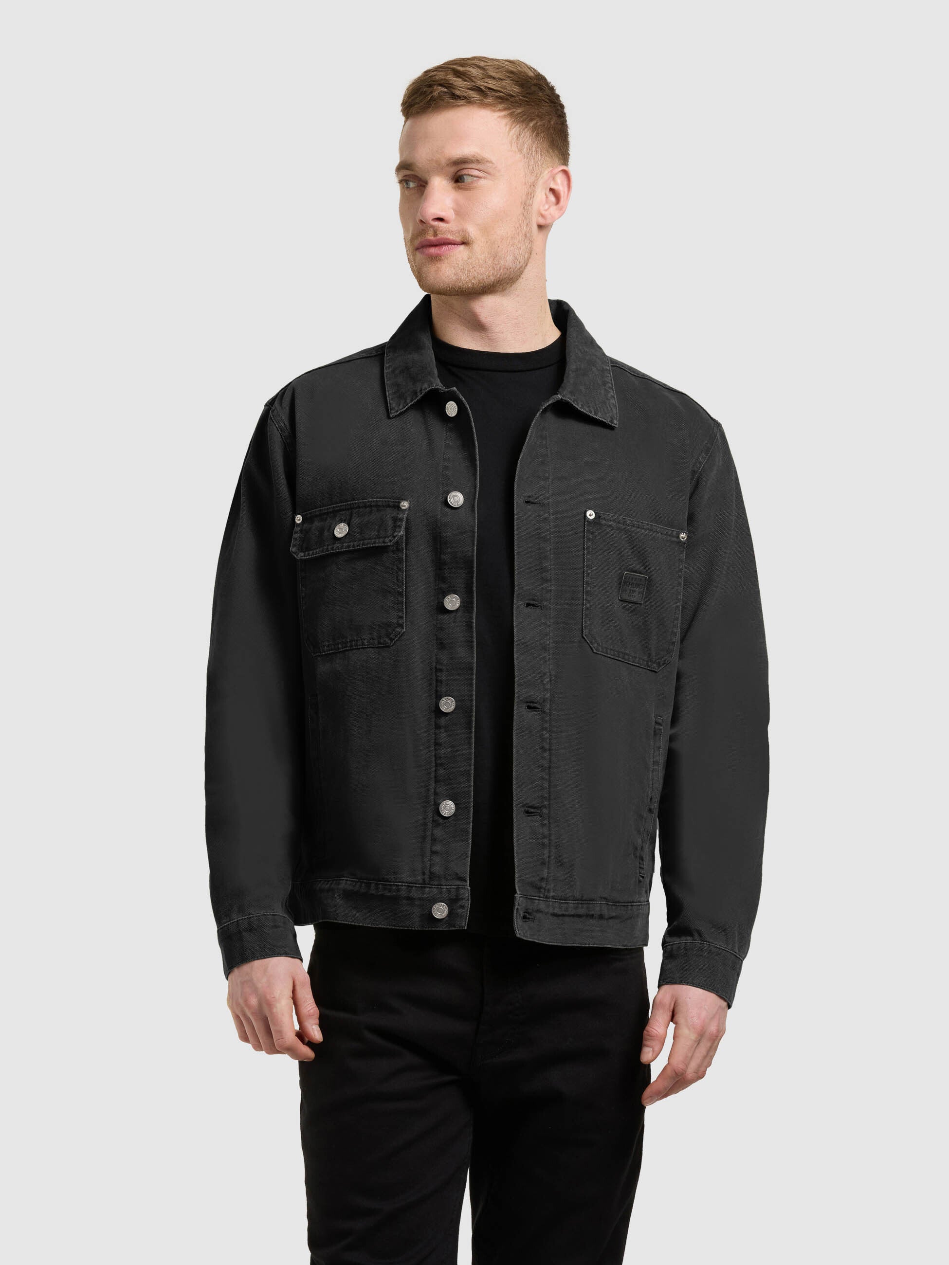 khujo-jacke-ronny-black-workwear-jacke-aus-baumwoll-canvas image 1