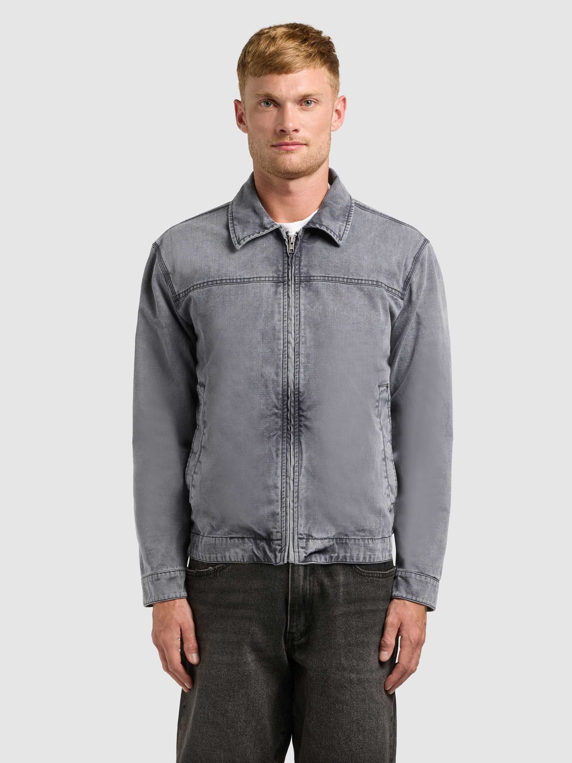 khujo-brave-damen-blousonjacke-oxford-blue-harrington-canvas image 1