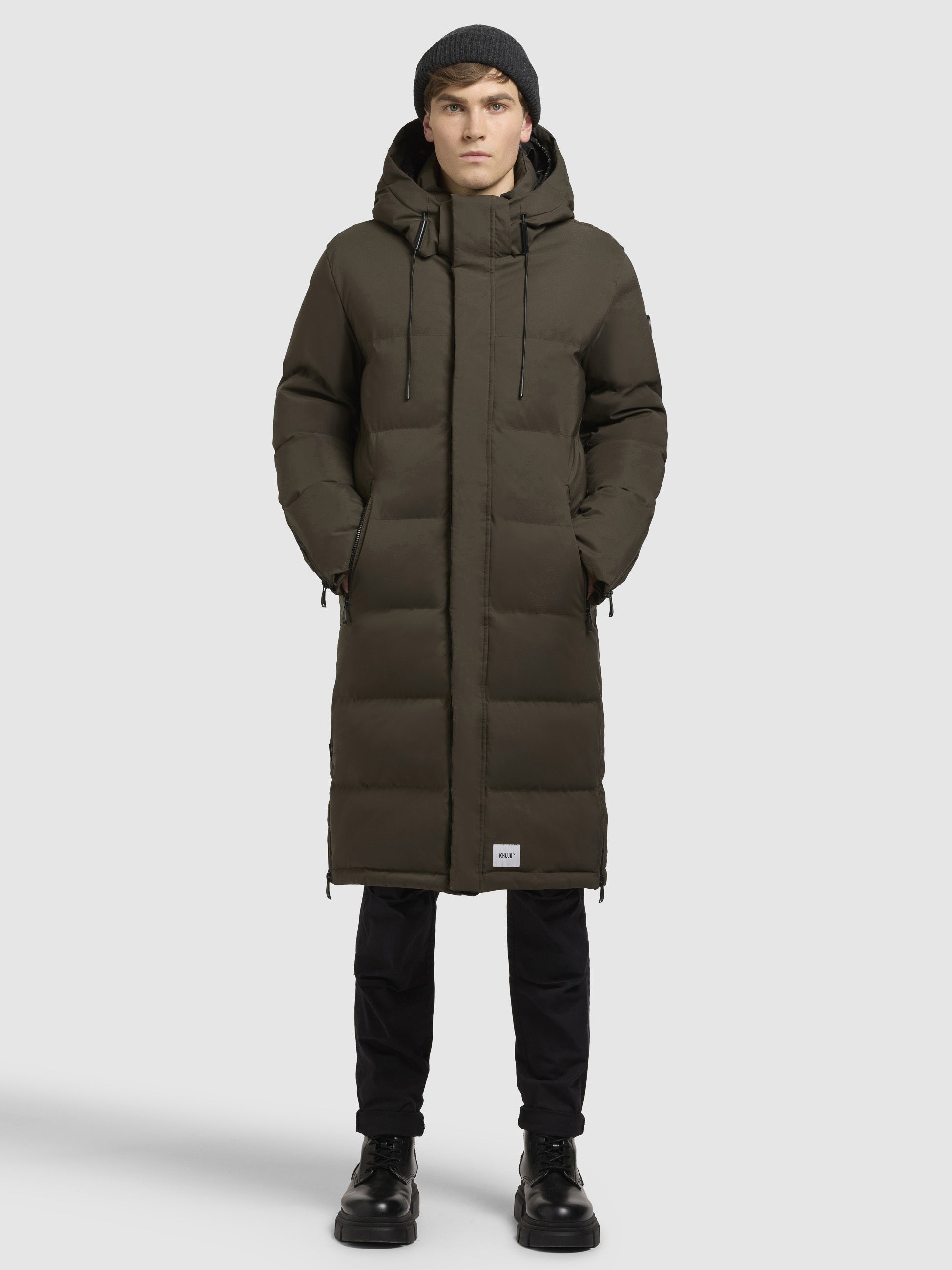 khujo-major2-damen-steppmantel-khaki image 1