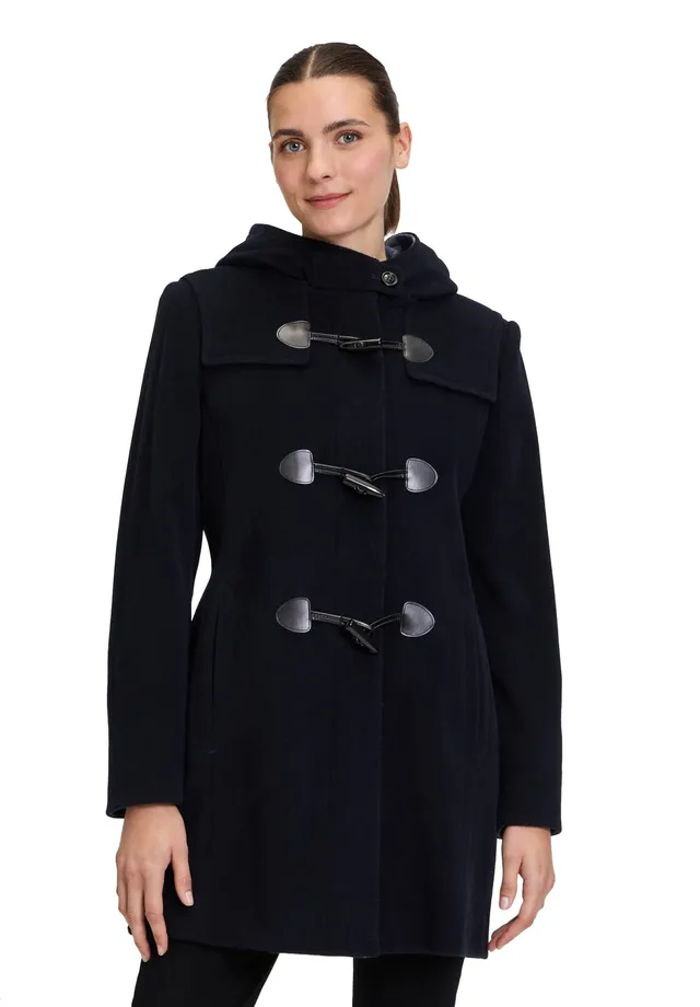 gil-bret-damen-dufflecoat-mit-kapuze-wollvelours-knebelverschluss image 1