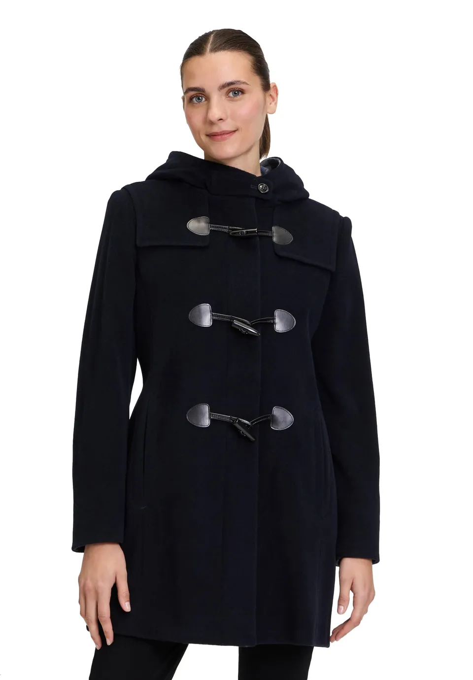gil-bret-damen-dufflecoat-mit-kapuze-wollvelours-knebelverschluss image 1