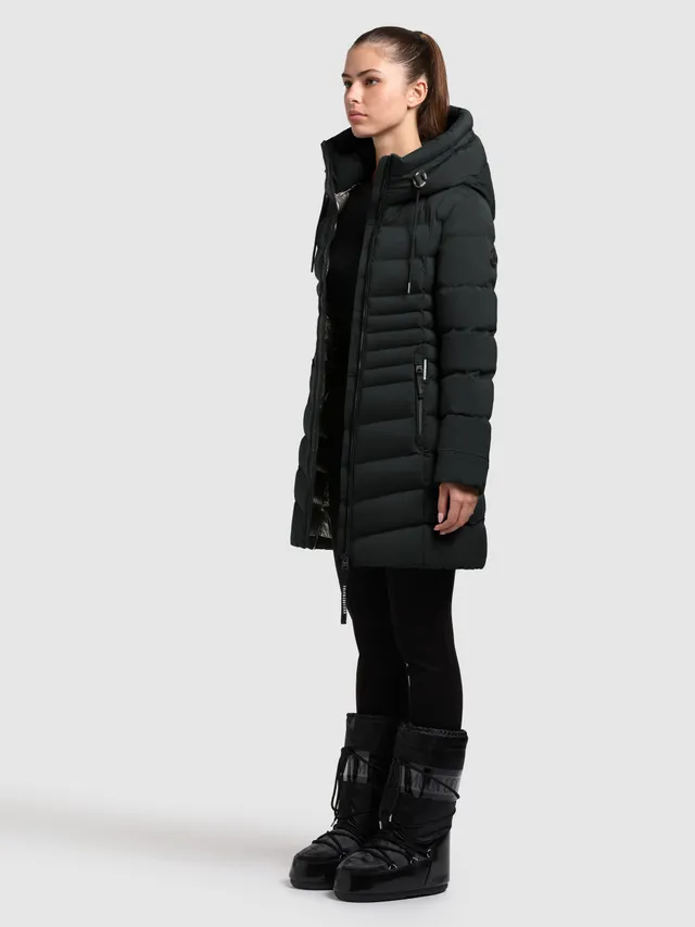 khujo-lava-black-damen-kurzmantel-steppmantel-slim-fit-schwarz image 1