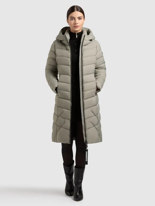 khujo-coat-odana4-damen-steppmantel-witcher-green-knielang image 1
