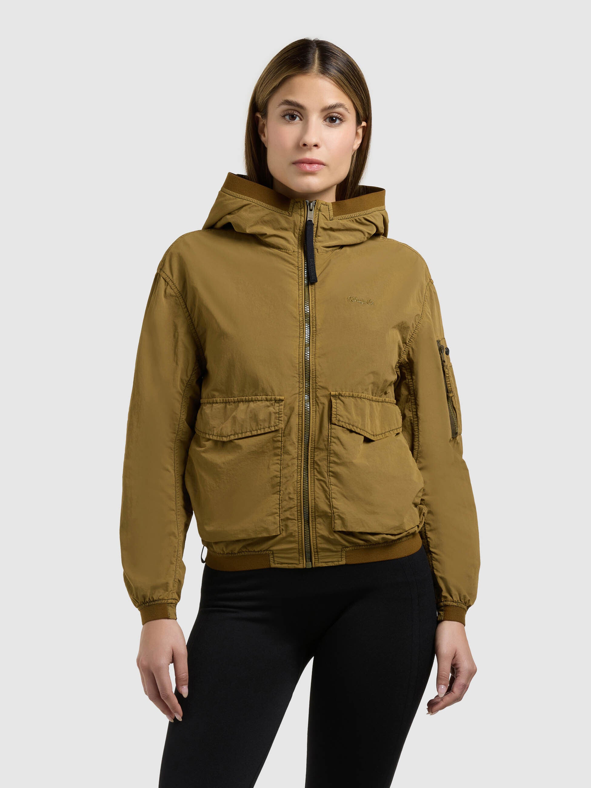 khujo-vona-damen-bomberjacke-canary-green image 1