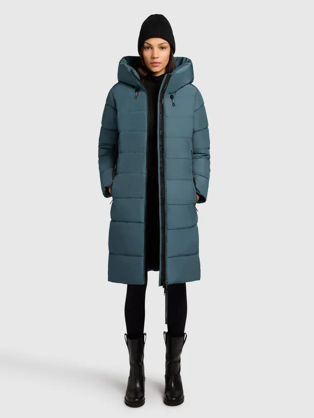 khujo-jilias5-mantel-dim-blue-langer-steppmantel-damen-winterjacke image 1