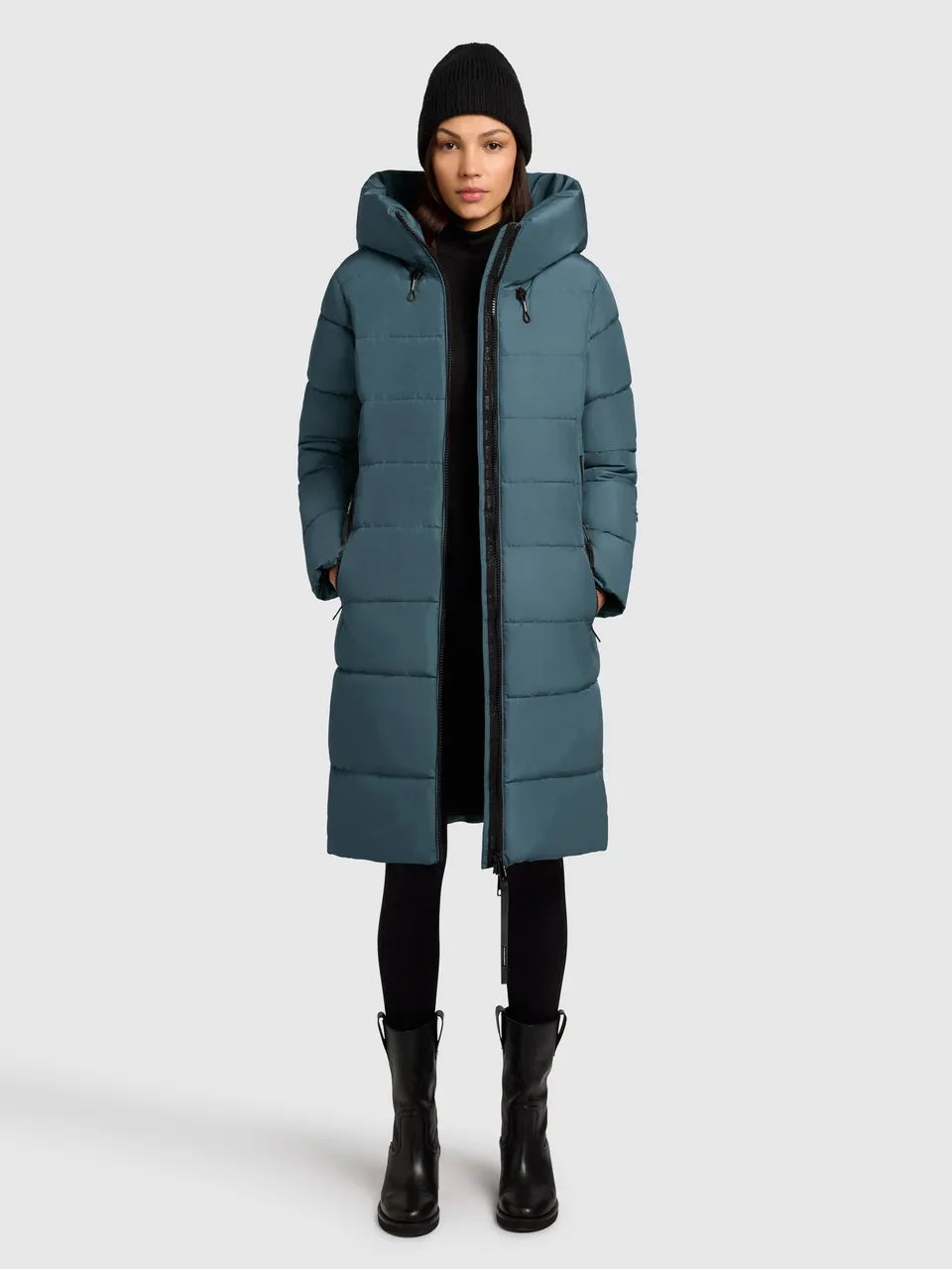khujo-jilias5-mantel-dim-blue-langer-steppmantel-damen-winterjacke image 1