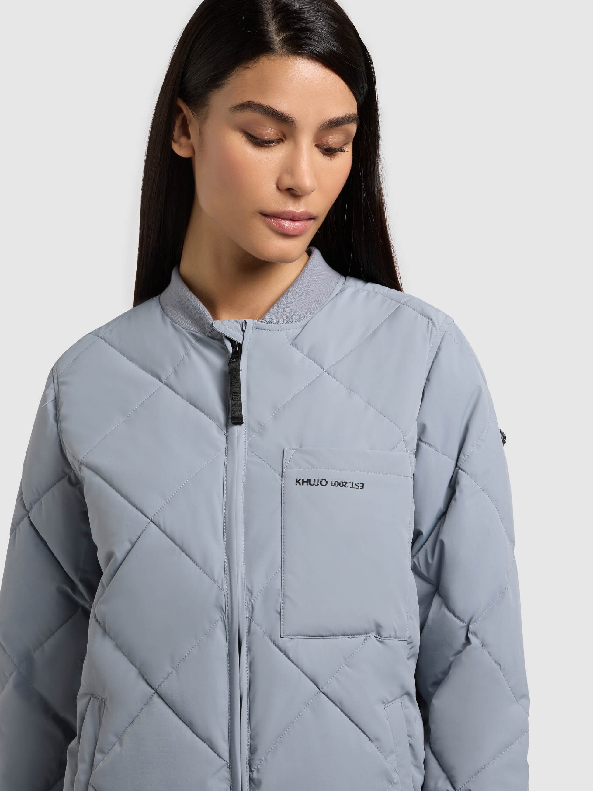 khujo-mantel-ymal2-misty-blue-leichter-stepp-kurzmantel-regular-fit image 7