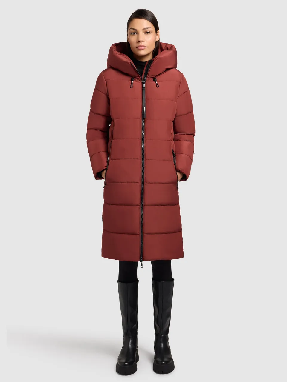 khujo-mantel-jilias5-lange-stepp-winterjacke-dark-red-f-r-damen image 1