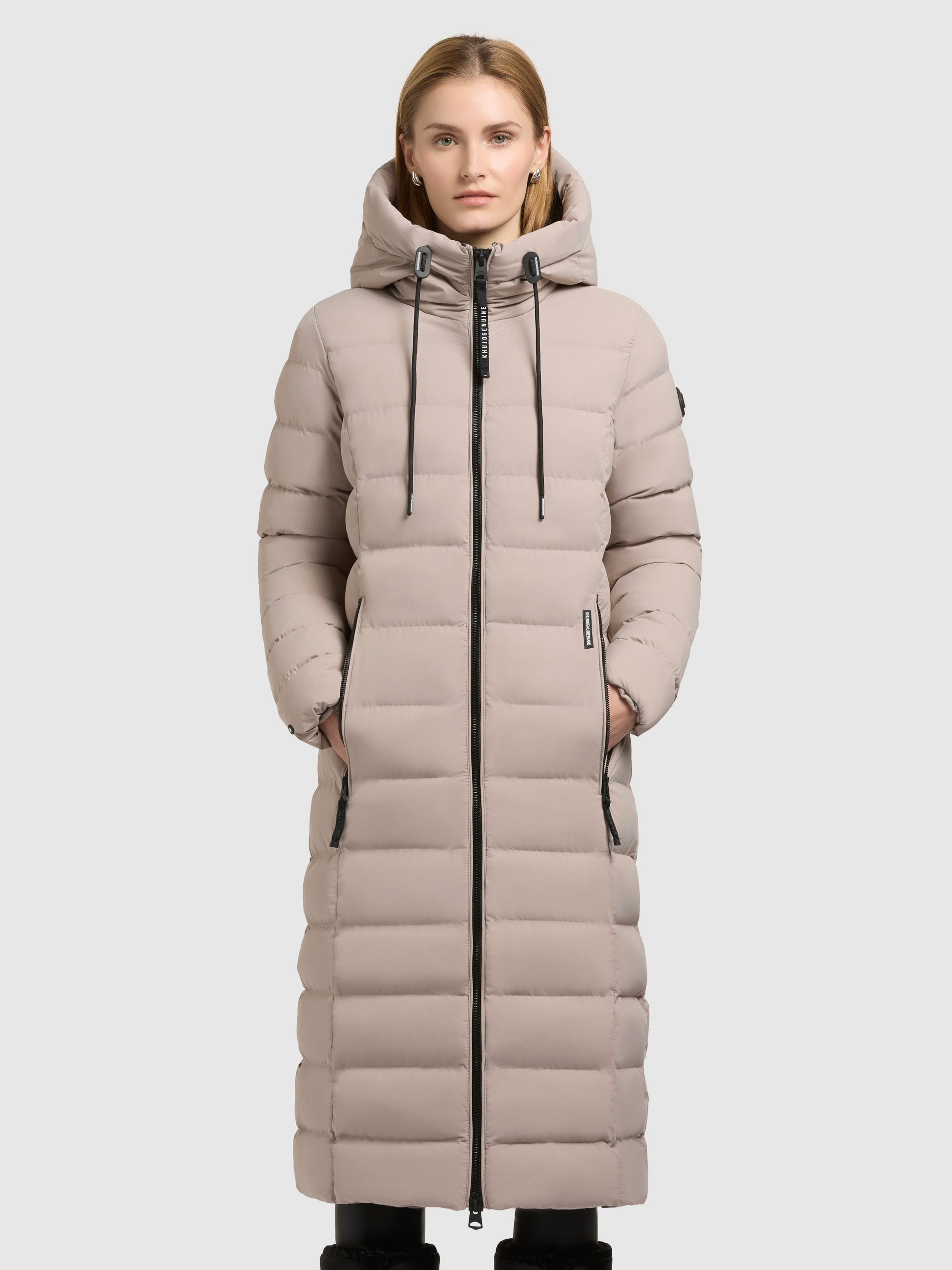 khujo-mantel-cleo-hellbeige-knielanger-damen-parka-steppmantel image 4