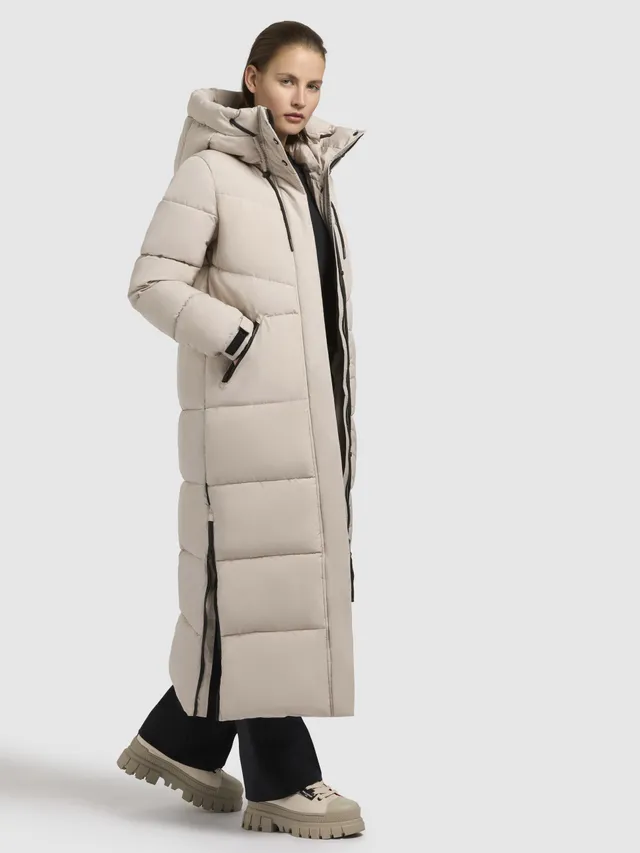 khujo-mantel-shimanta4-hellbeige-damen-wintermantel-wadenlang image 1
