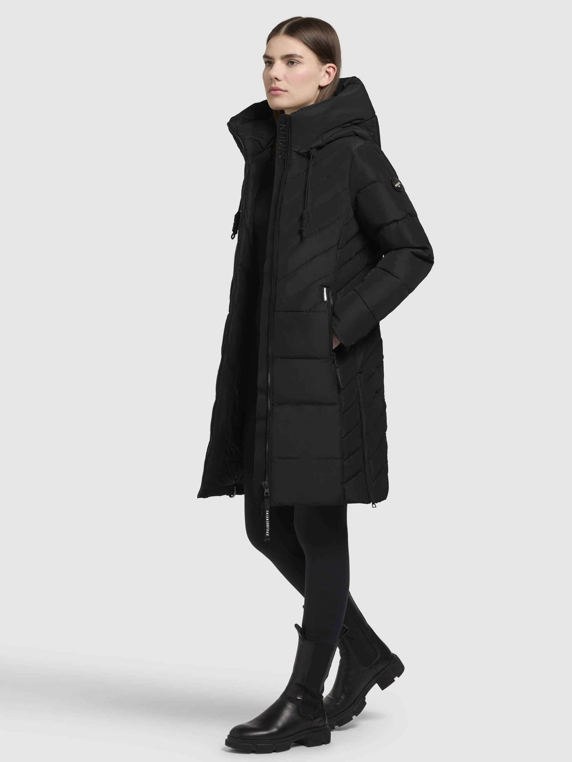 khujo-coat-gung-black-steppmantel image 1