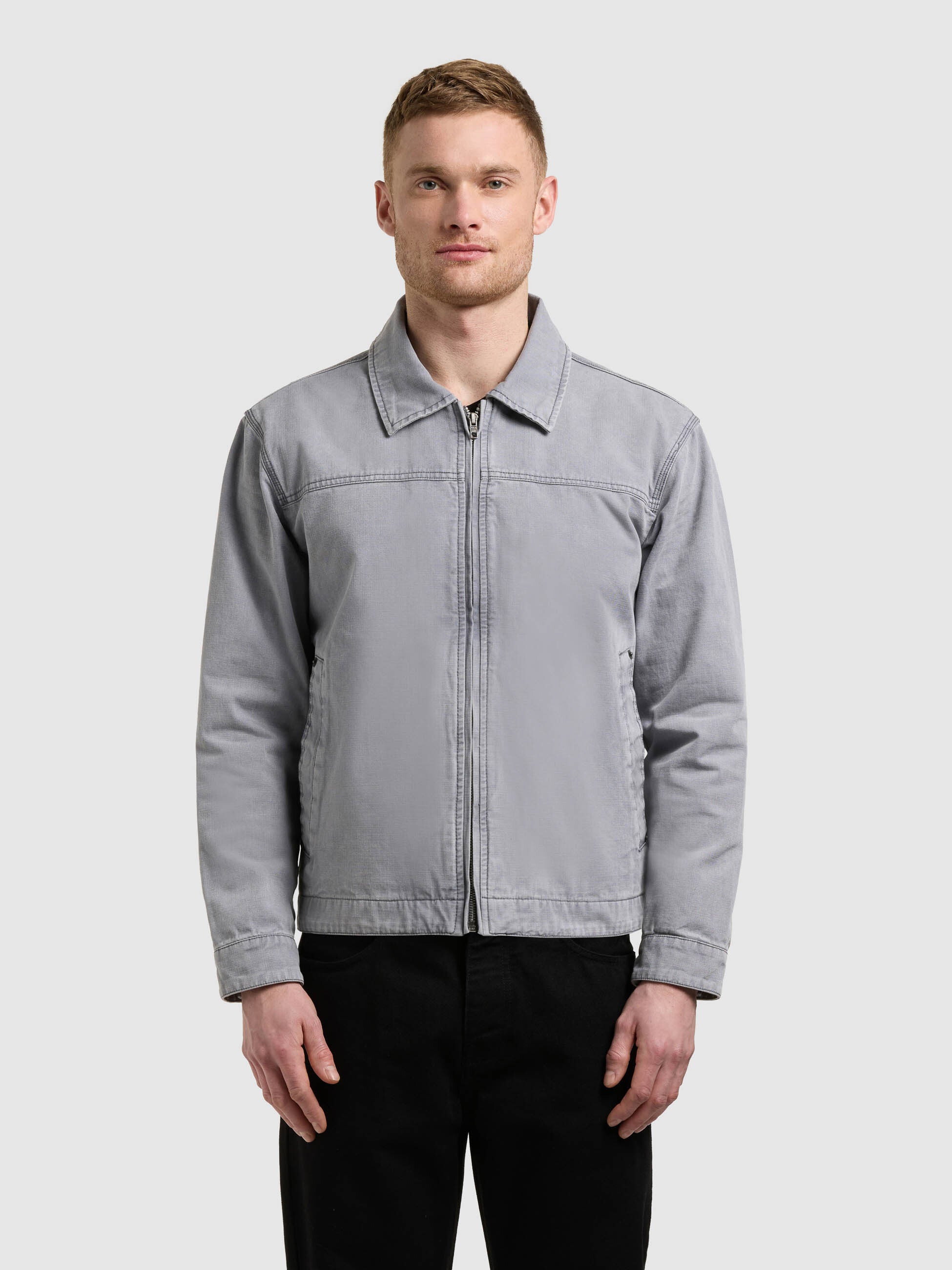 khujo-jacke-brave-grey-damen-blouson-harrington-canvas-grau image 4