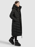 khujo-coat-stoane-black-damen-steppmantel-wadenlang-wattiert-mit-kapuze image 6