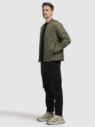 khujo-jacke-romit-light-olive-h-ftlange-steppjacke-mit-rippkragen-im-regular-fit image 2