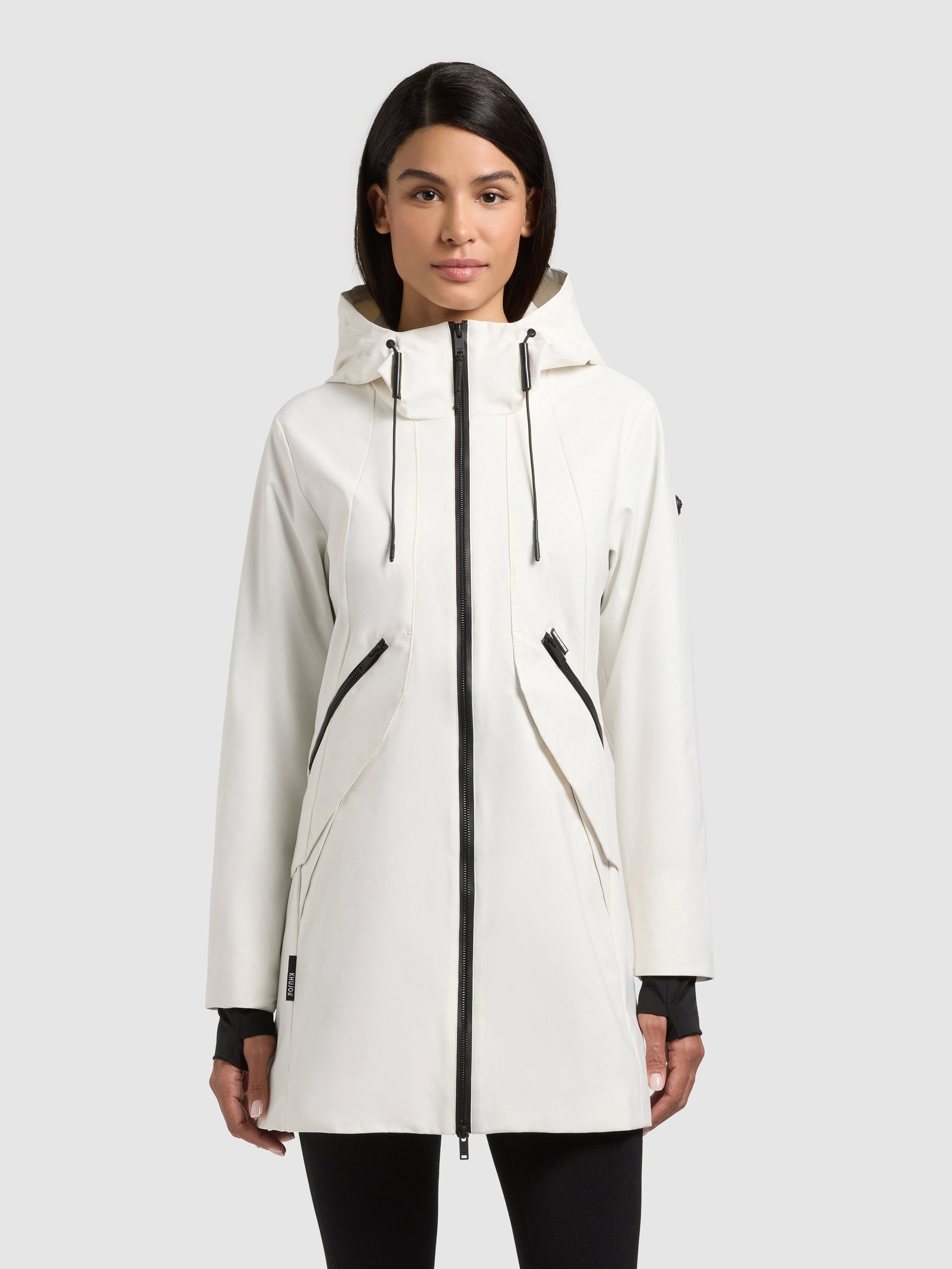 khujo-eiza-regenmantel-sommerjacke-off-white image 1