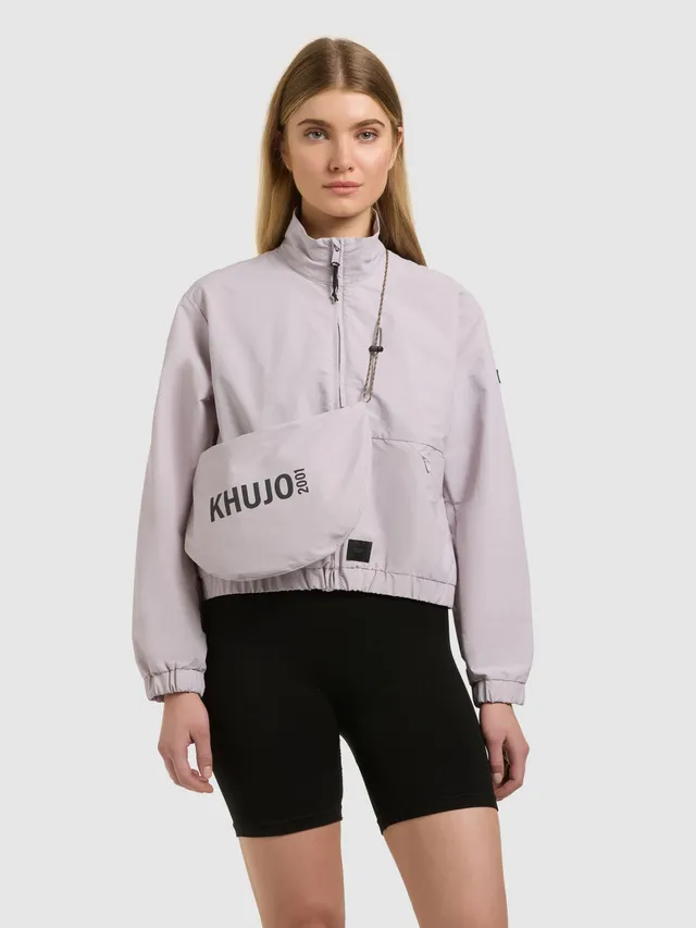 khujo-jacke-leitzi-with-bag-raindrops-lilac-leichte-damen-sommerjacke-mit-tasche image 1