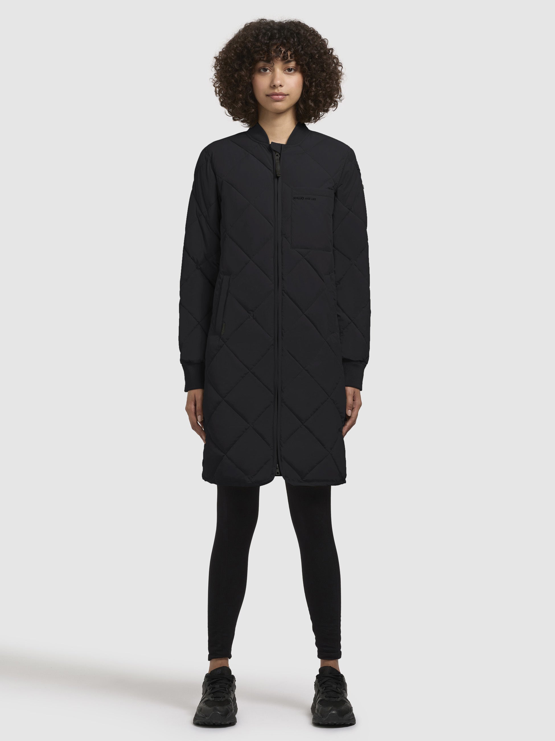 khujo-mantel-ymal-damen-steppmantel-schwarz-regular-fit image 6