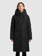 khujo-coat-jasmine-damen-steppmantel-in-black-wattiert-knielang image 4