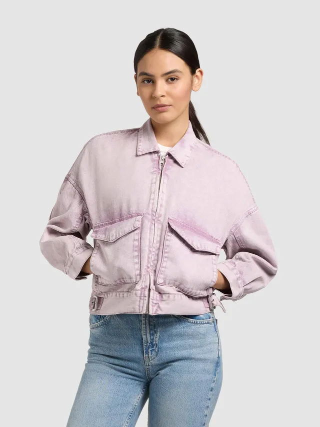 khujo-jacke-nelina-violet-jeansjacke-damen-aus-baumwoll-denim image 1
