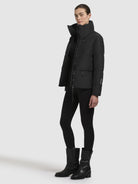 khujo-flaire-damen-winterjacke-schwarz image 2
