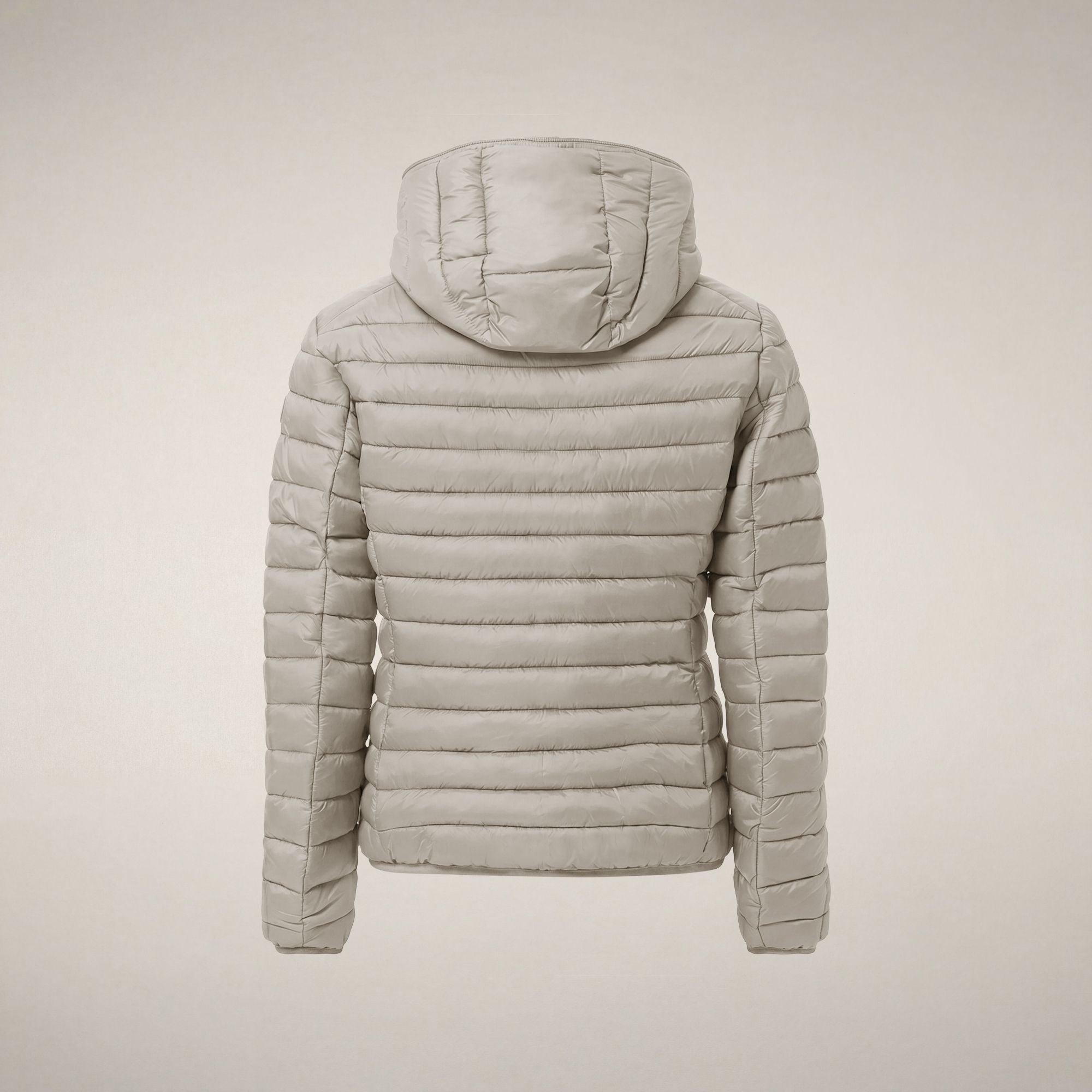 save-the-duck-daisy-damen-steppjacke-beige-rainy-slim-tierfrei-mit-kapuze image 4