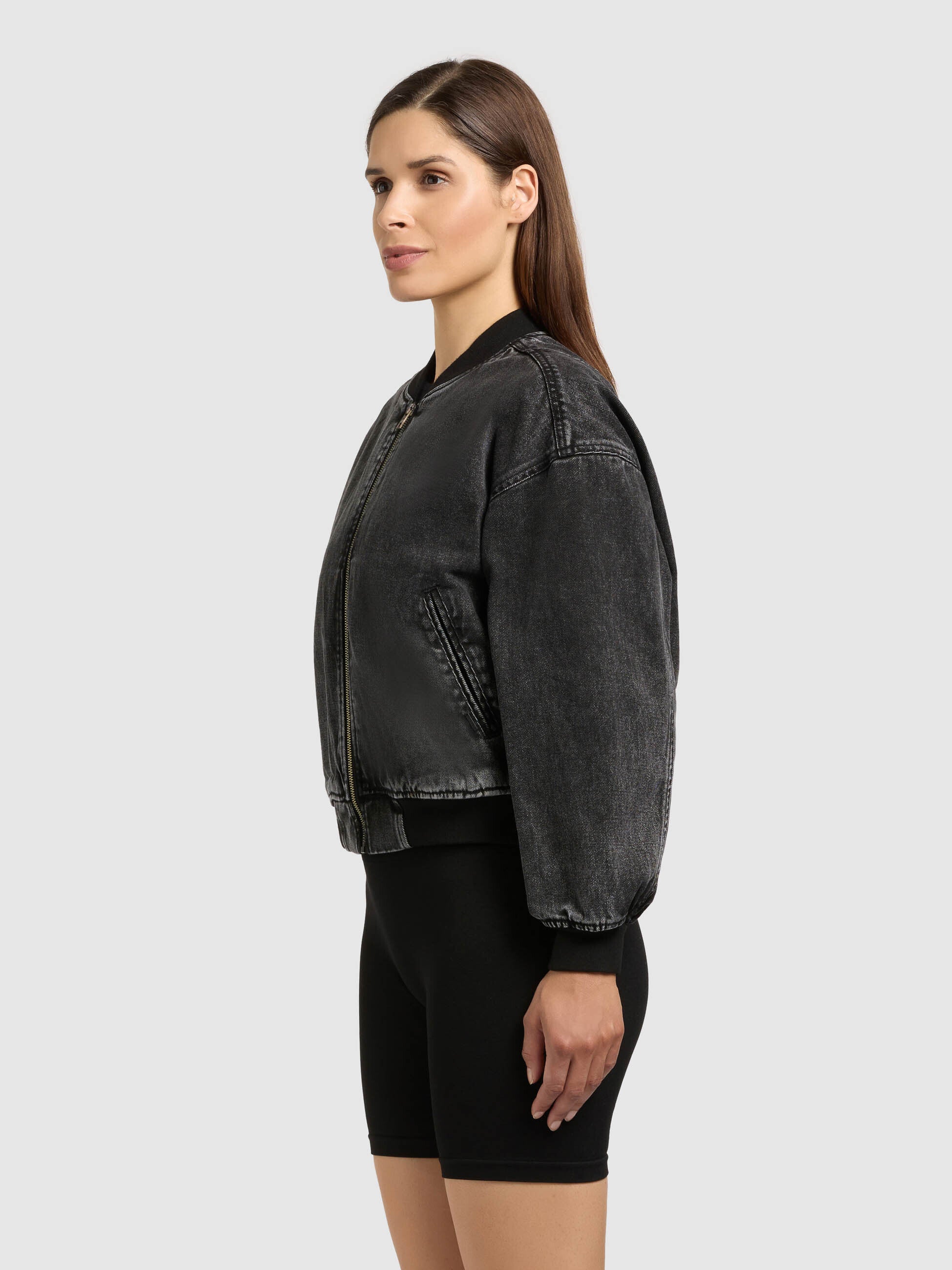khujo-clara-black-damen-jeansjacke-blouson-bomberjacke image 5