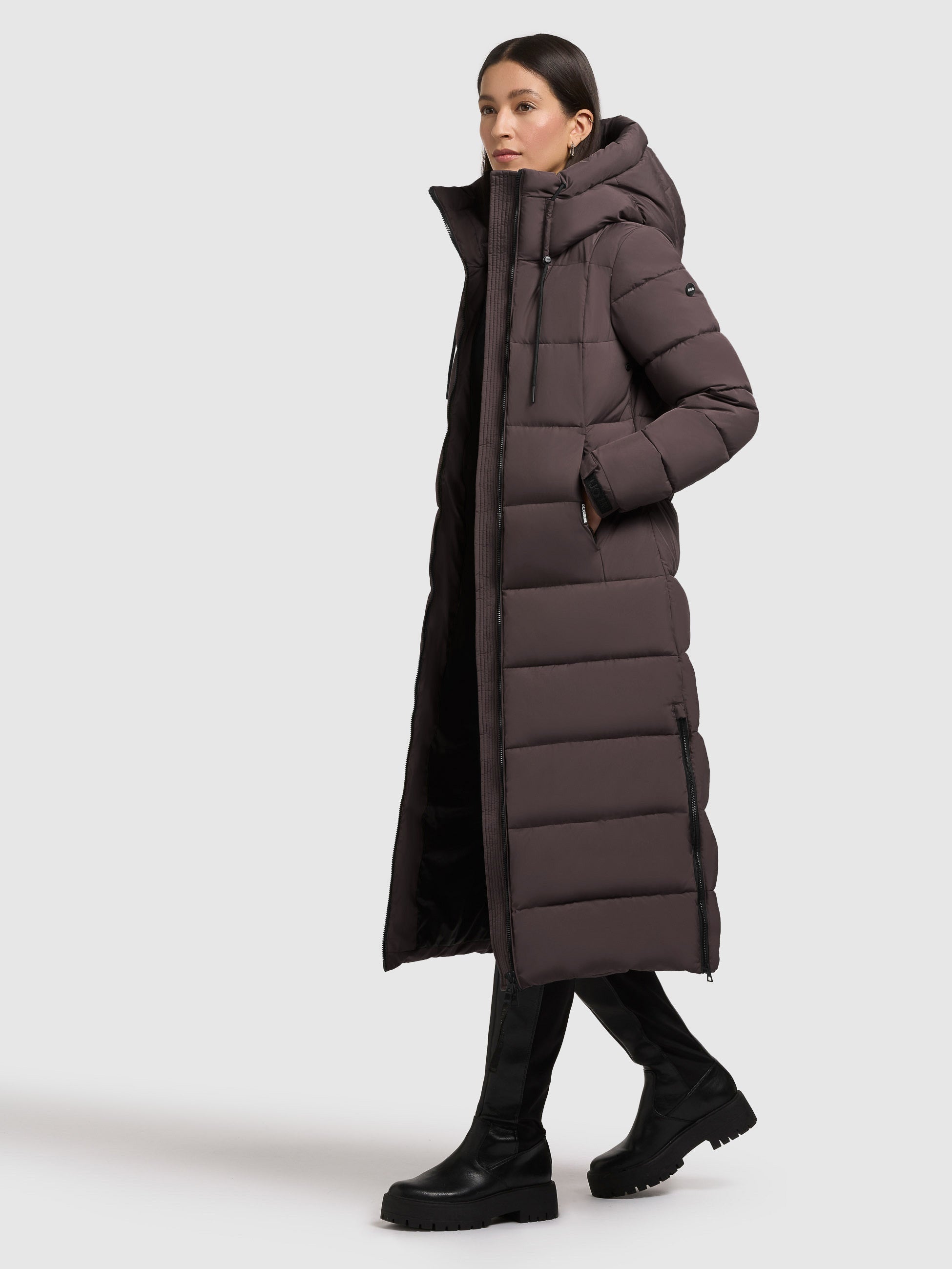 khujo-deria4-moody-plum-mantel-damen-wadenlanger-steppmantel-regular-fit image 2