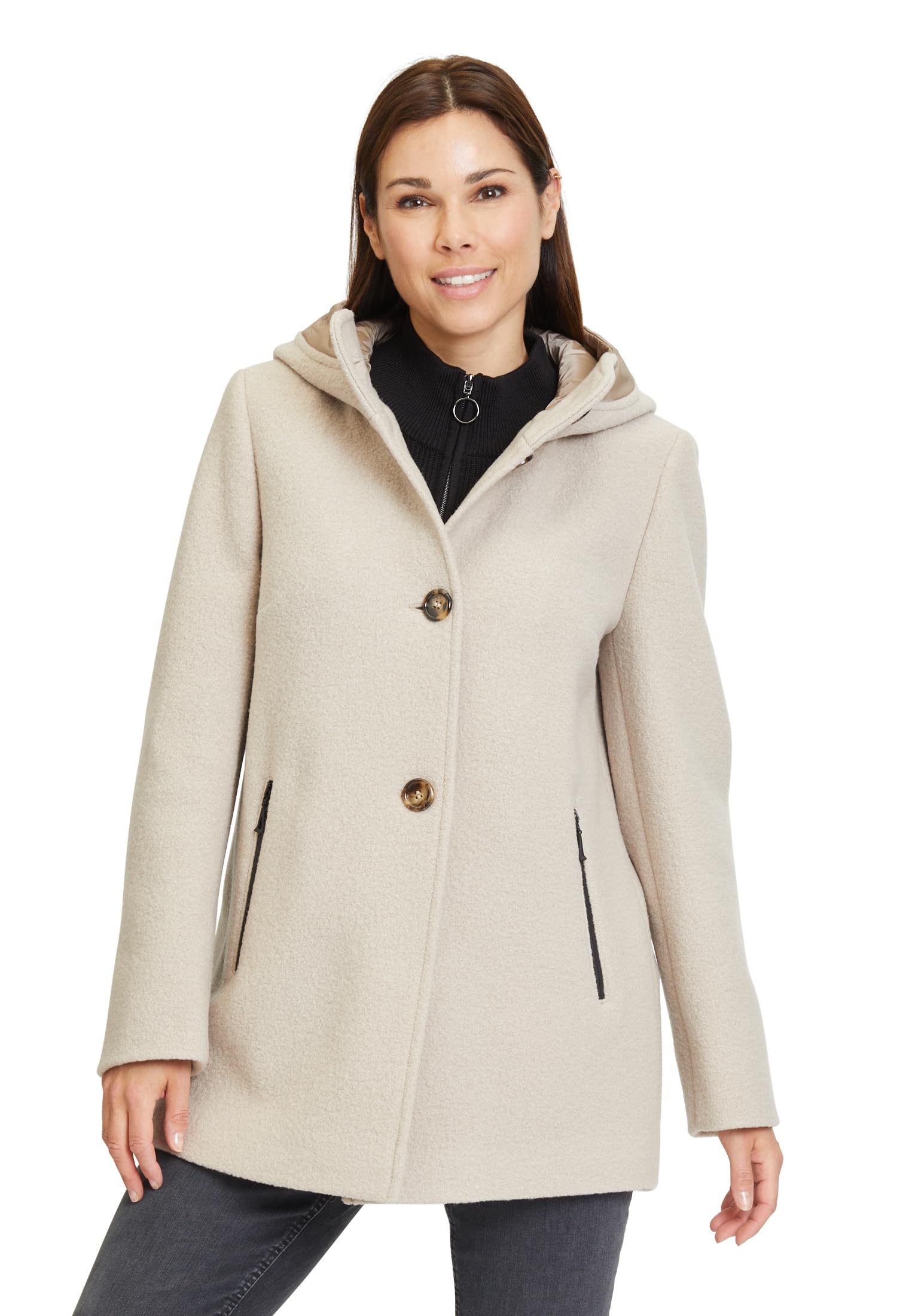gil-bret-ida-damen-wolljacke-aus-kochwolle-mit-kapuze image 1