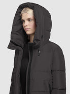 khujo-coat-soulani4-dark-gray-wadenlanger-winter-steppmantel-mit-kapuze image 7