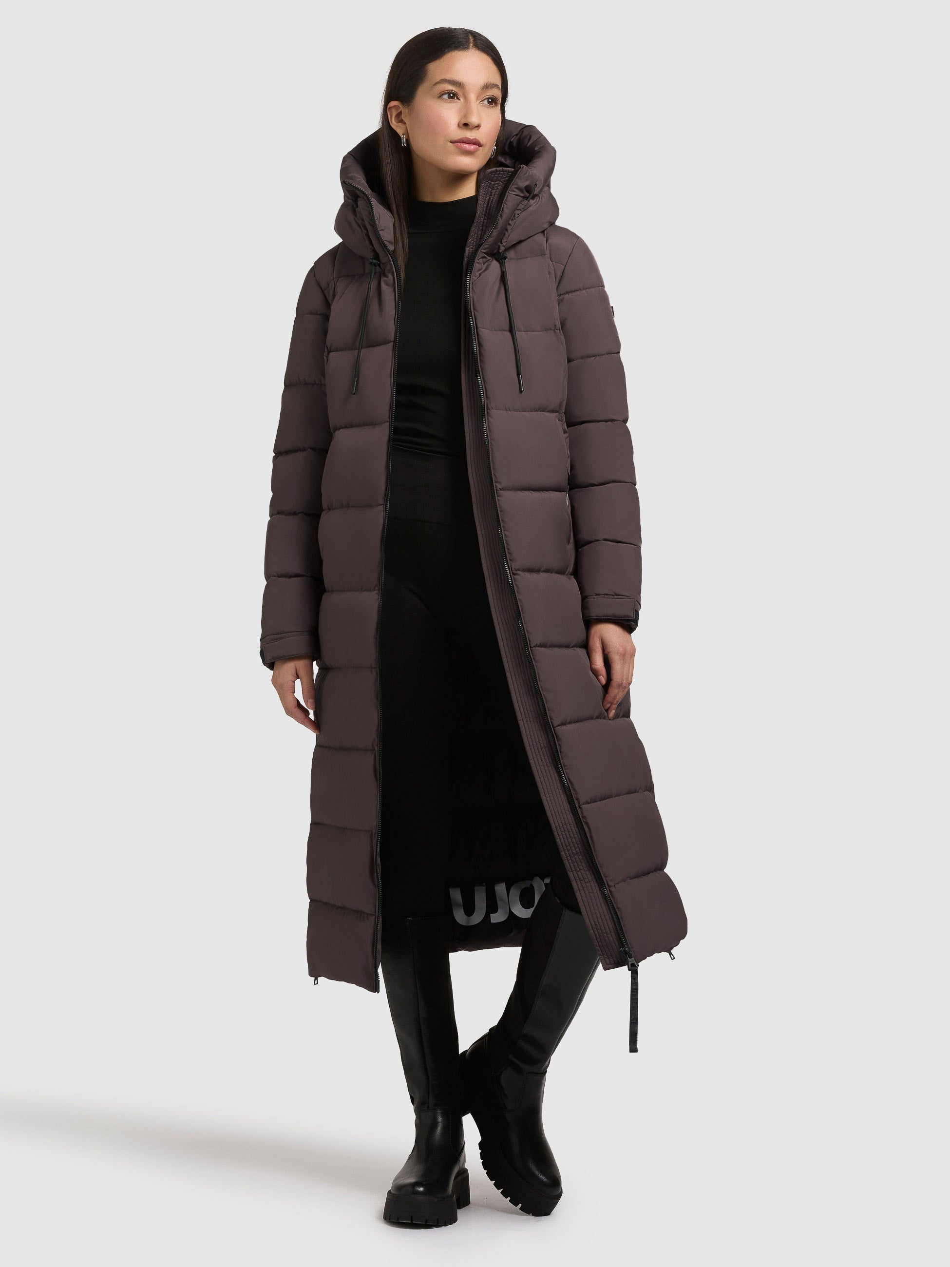 khujo-deria4-moody-plum-mantel-damen-wadenlanger-steppmantel-regular-fit image 1