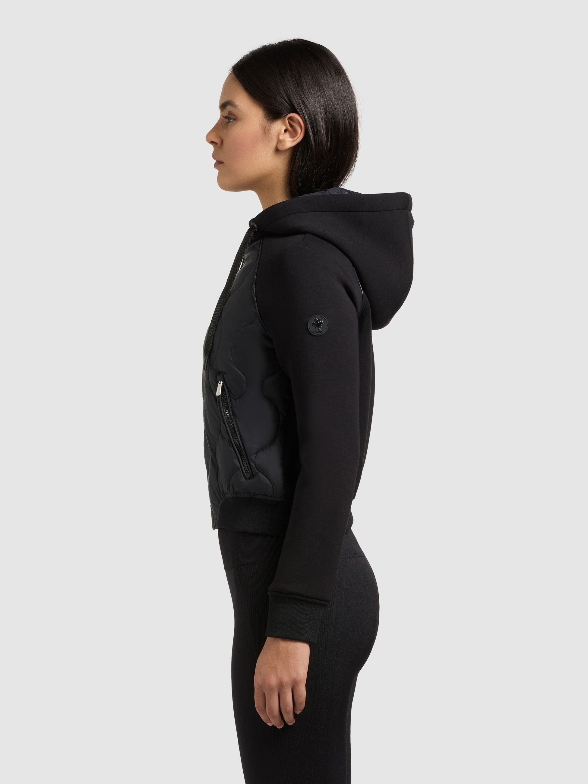 khujo-jacke-malaya-black-steppjacke-kurz-mit-materialmix-neopren image 5