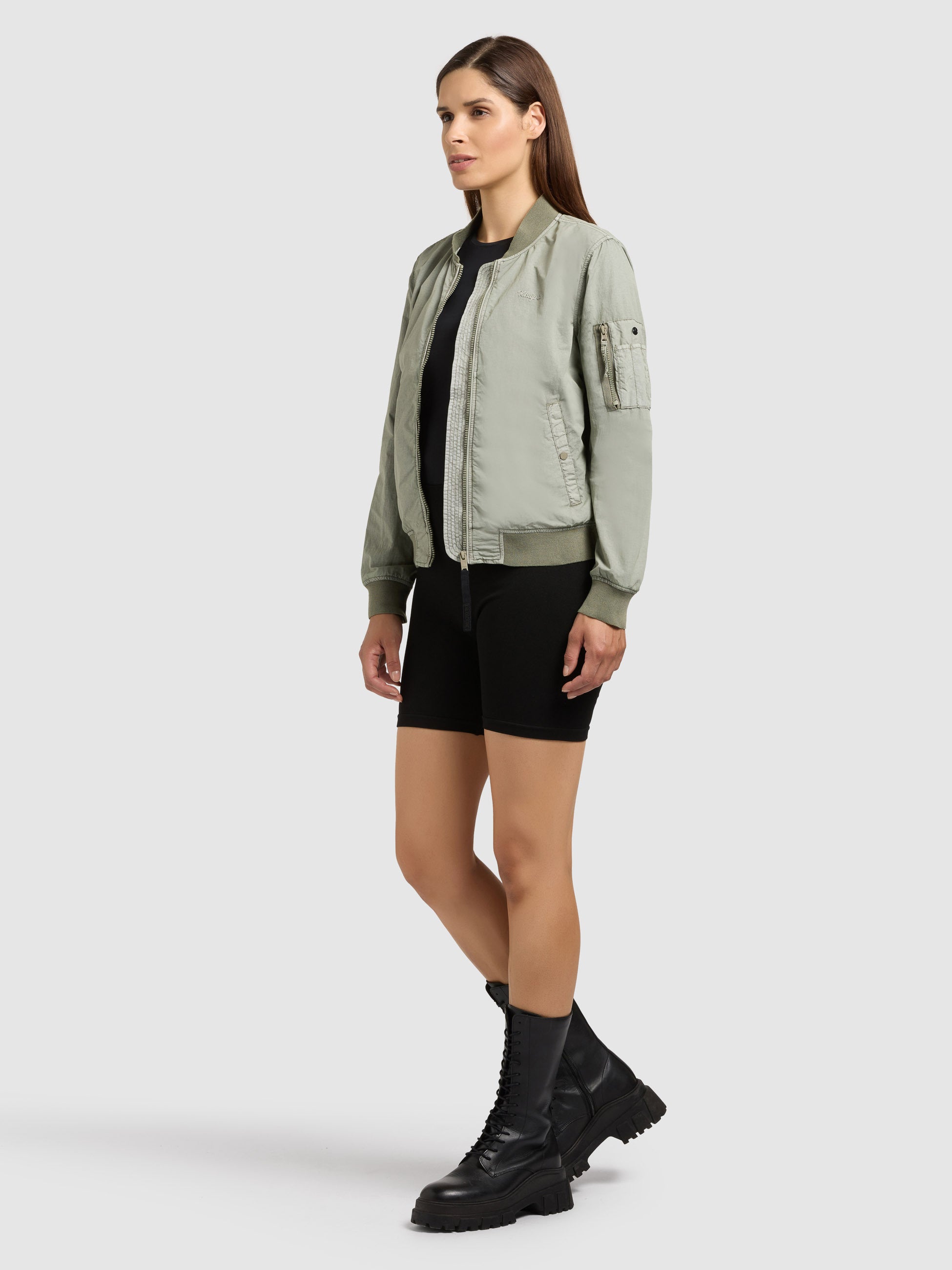 khujo-denz-damen-bomberjacke-cloud-green image 2