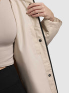 khujo-mantel-liede-beige-kurzer-damen-regenmantel-mit-kapuze image 8