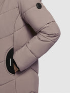 khujo-coat-aribay5-taupe-steppmantel-mit-strick image 8