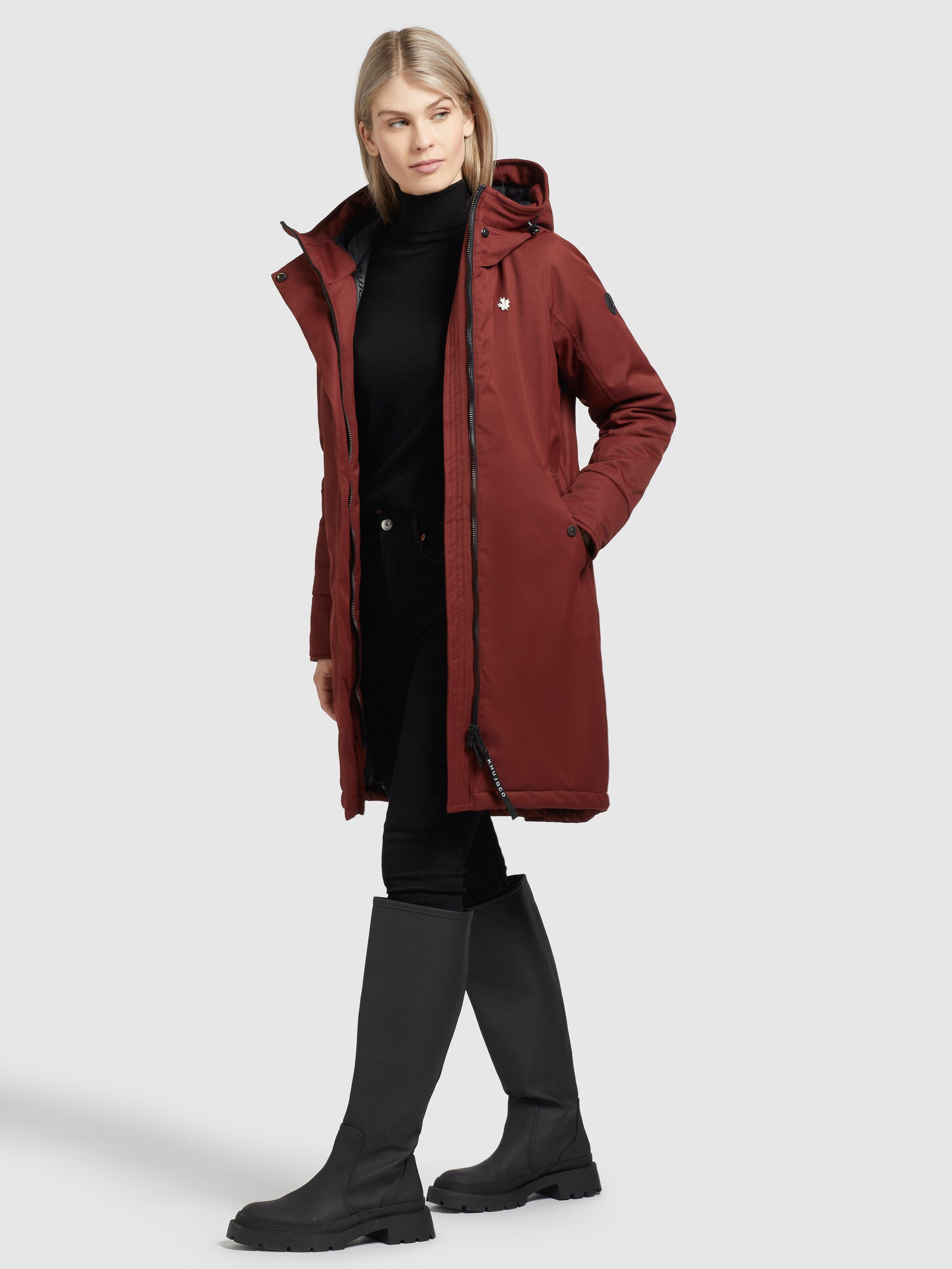 khujo-laria-wintermantel-damen-rostrot-regular-fit image 5