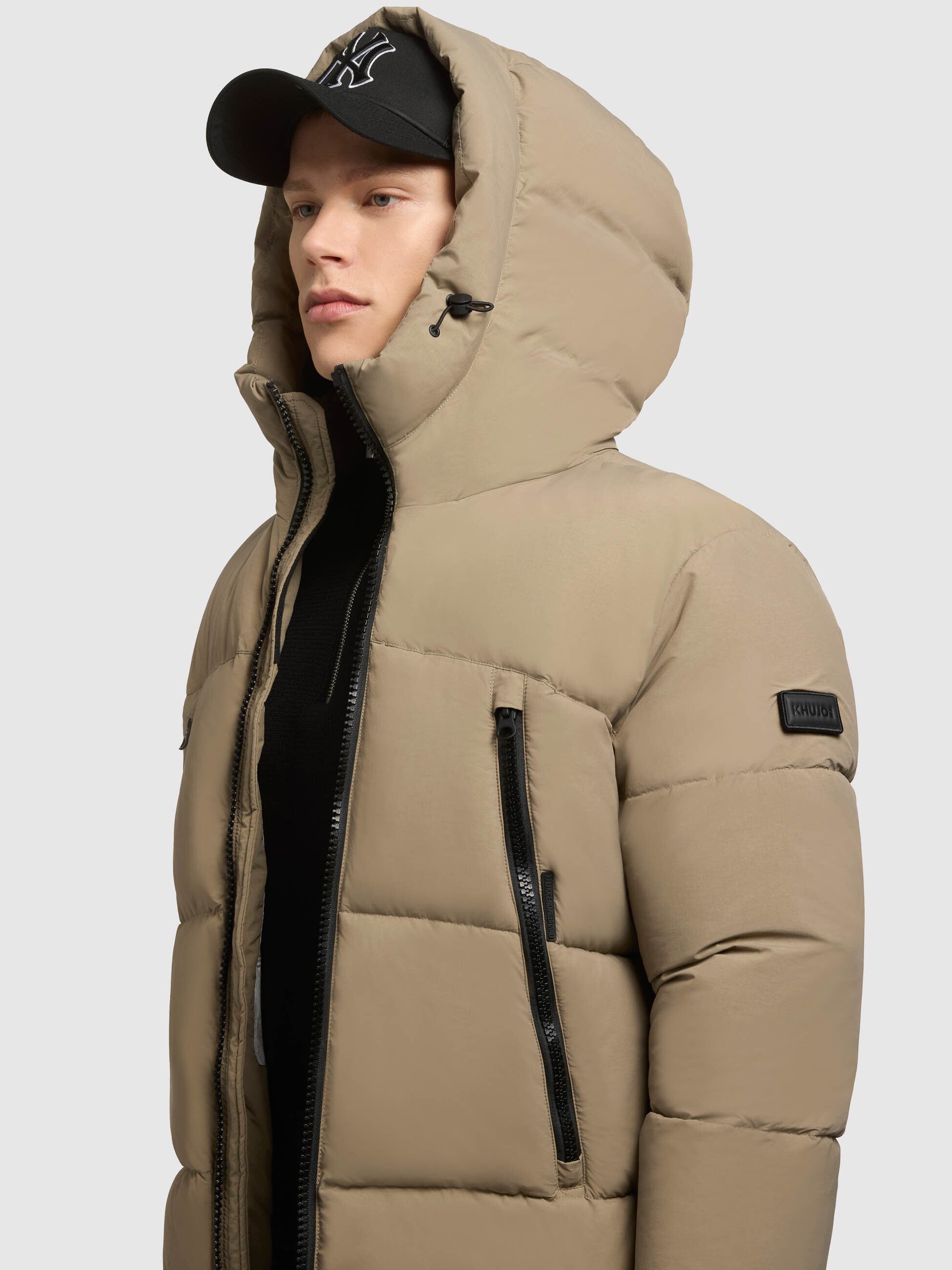 khujo-gaston-lichen-beige-herren-steppjacke-regular-fit-mit-kapuze image 7