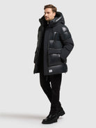 khujo-jacke-tone-obrage-grey-damen-steppjacke-materialmix image 6