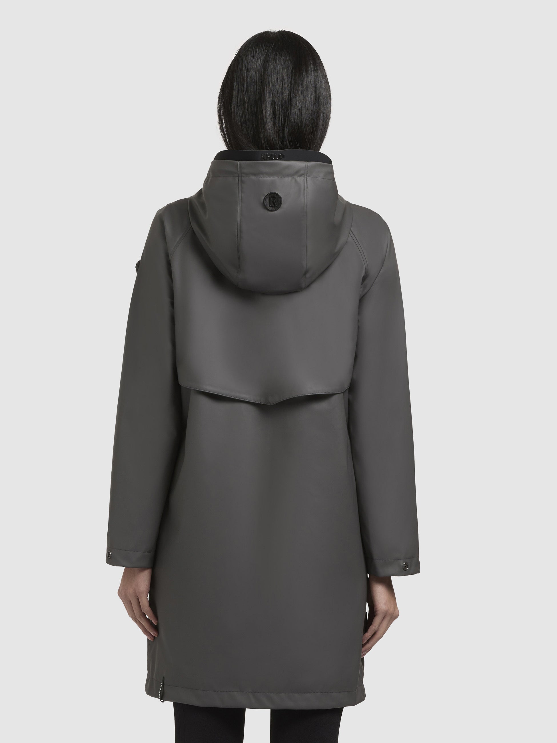 khujo-mantel-liede-dunkelgrau-damen-regenjacke-kurzmantel-mit-kapuze image 3