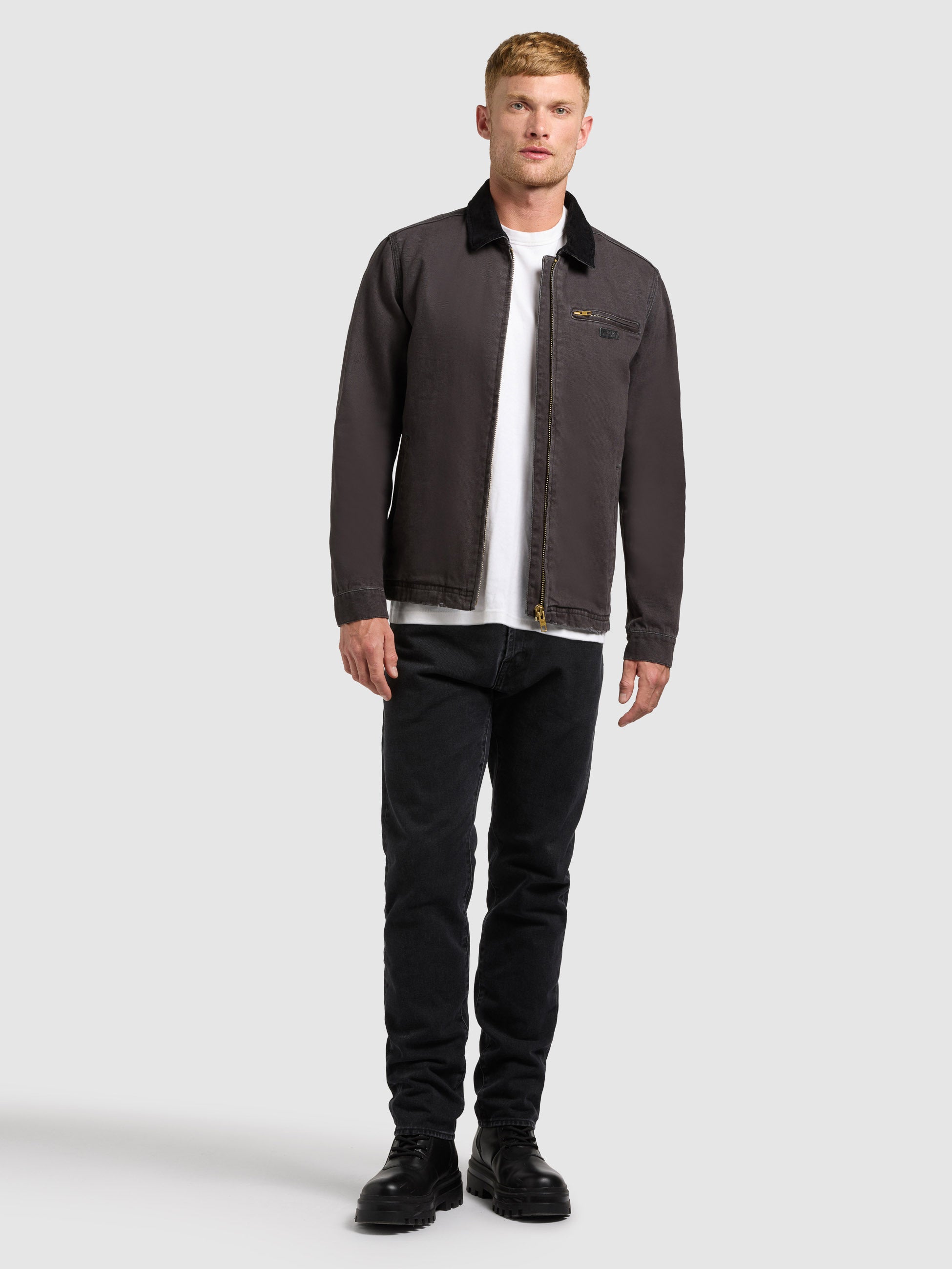 khujo-jacke-deddy-black-workwear-blouson-baumwoll-canvas-damen image 7