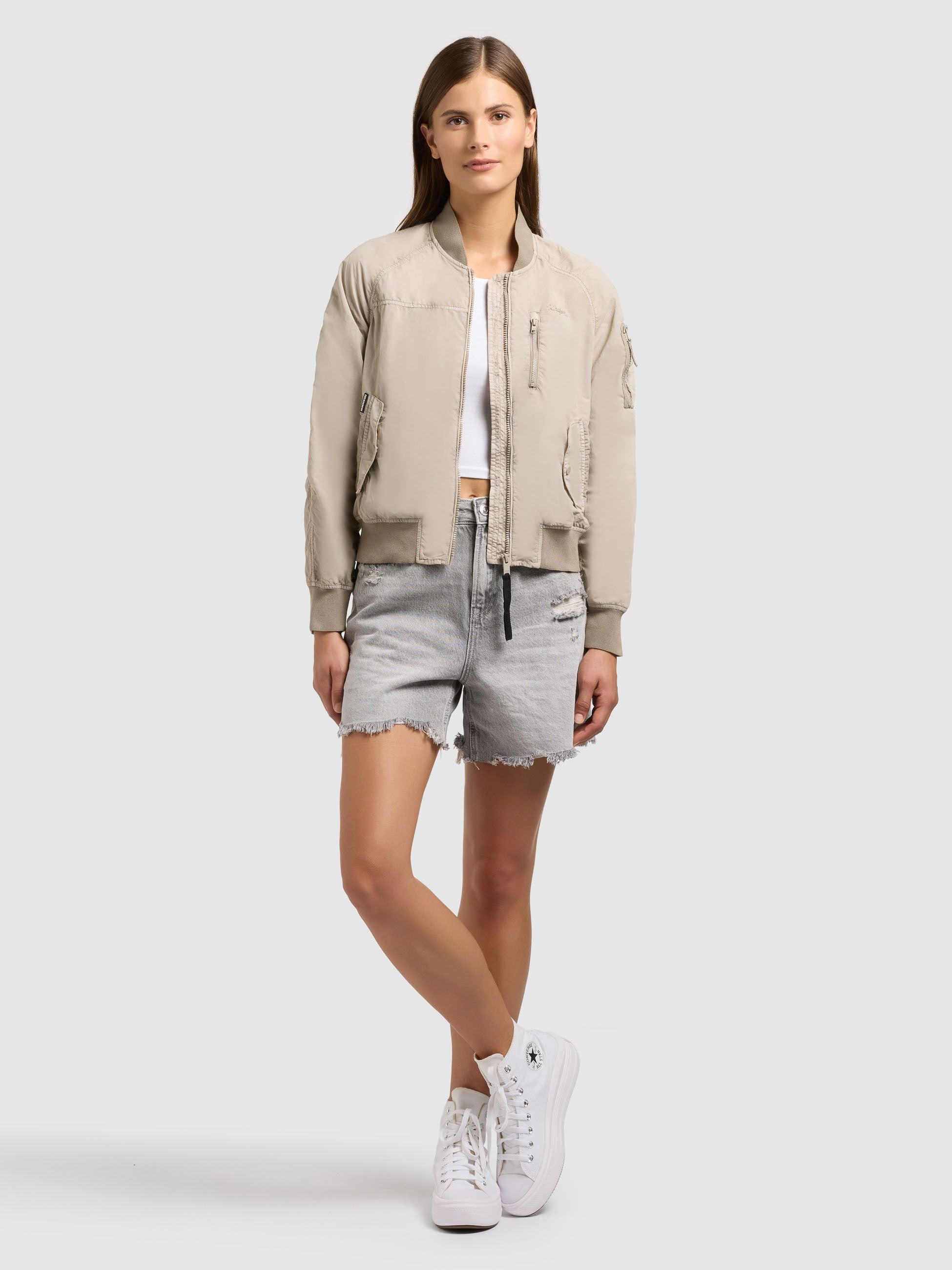 khujo-zaria-damen-bomberjacke-bone-beige-leicht-ungef-ttert-vintage image 2