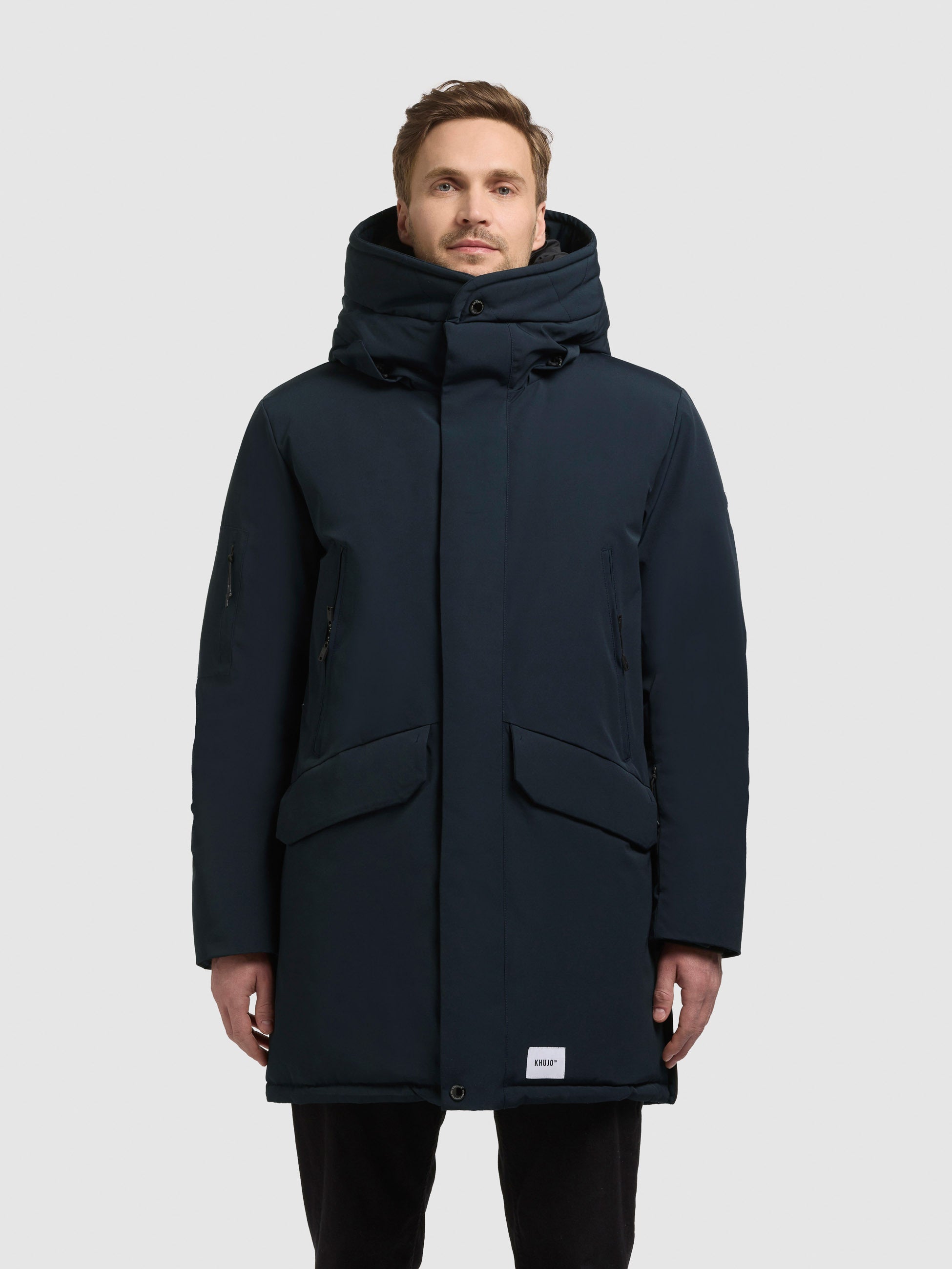 khujo-mantel-dachs-port-blue-kurzmantel-parka-mit-kapuze image 4