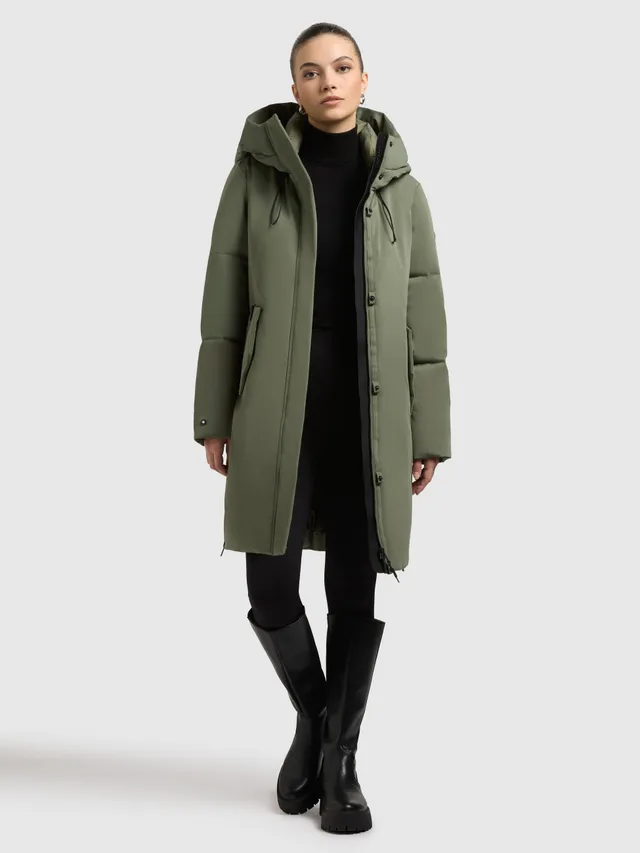 khujo-mantel-nean-damen-kurzmantel-muted-green image 1