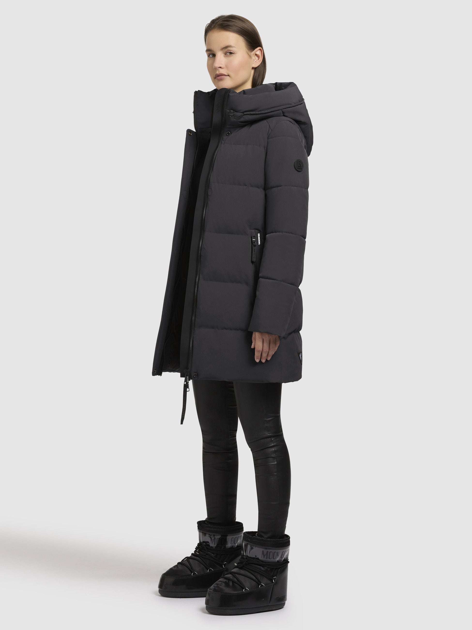 khujo-mantel-lola-dunkelgrau-wattierter-stepp-kurzmantel-damen-regular-fit image 1