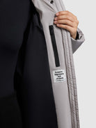 khujo-coat-jange2-matt-blizzard-grey-knielanger-damen-steppmantel image 8